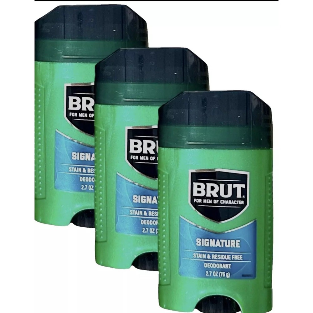 BRUT SIGNATURE Scent Deodorant SOLID 2.7oz ( 3 pack )